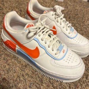 Nike Blue and Orange AF1